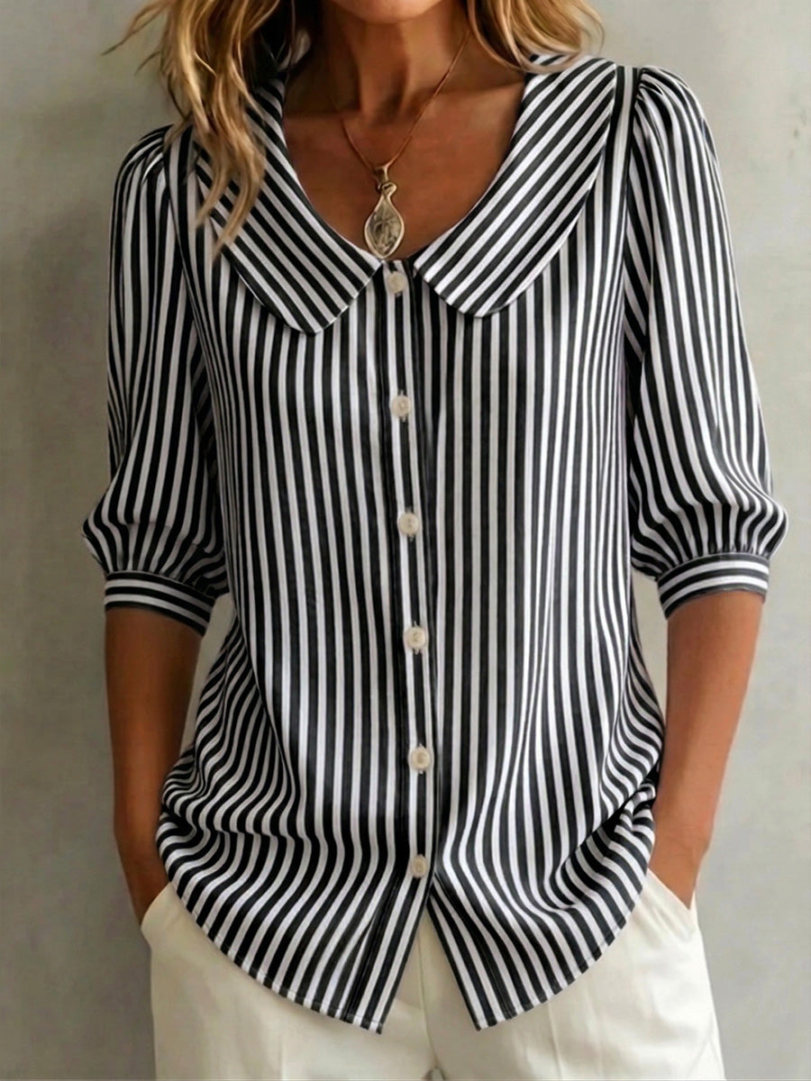New Arrival 🔥 Women's Retro Striped Cotton Linen Shirt