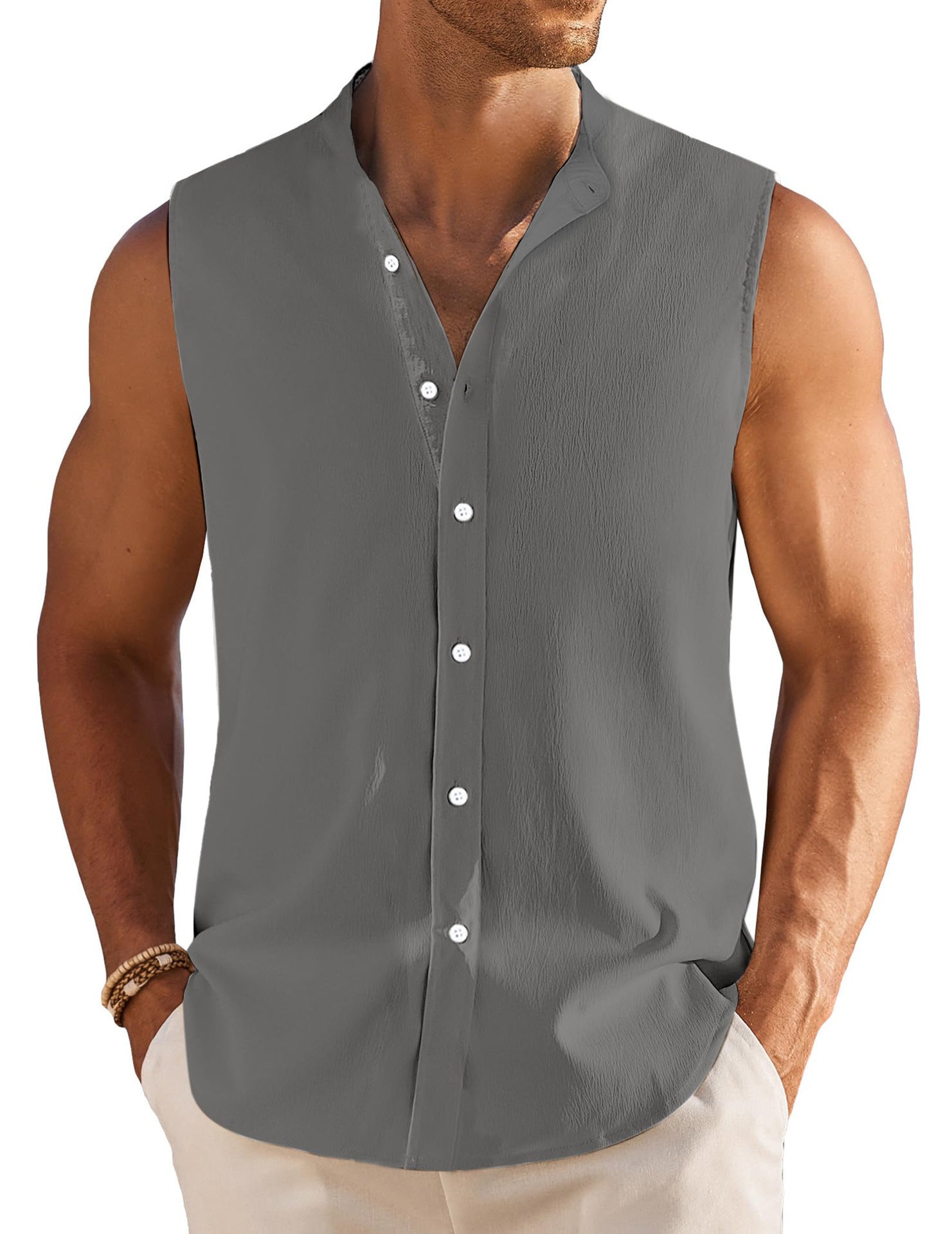 Sleeveless casual summer sports vest