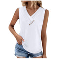 Solid color V-neck casual t-shirt vest