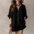 Solid color casual women's stylish and comfortable suit