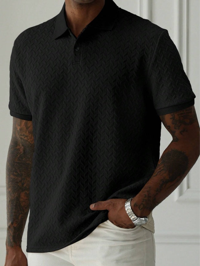 2026 Summer Business Solid Color Short-Sleeve Polo Shirt