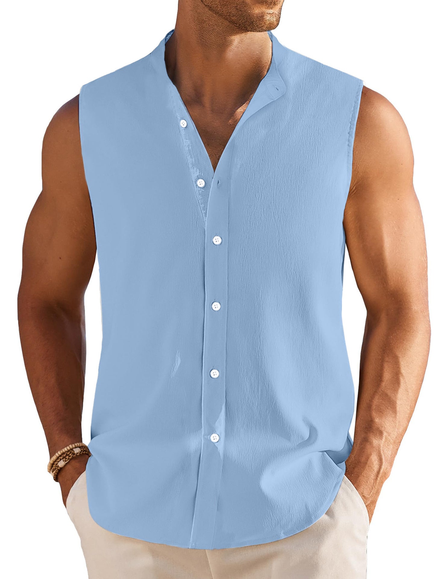 Sleeveless casual summer sports vest