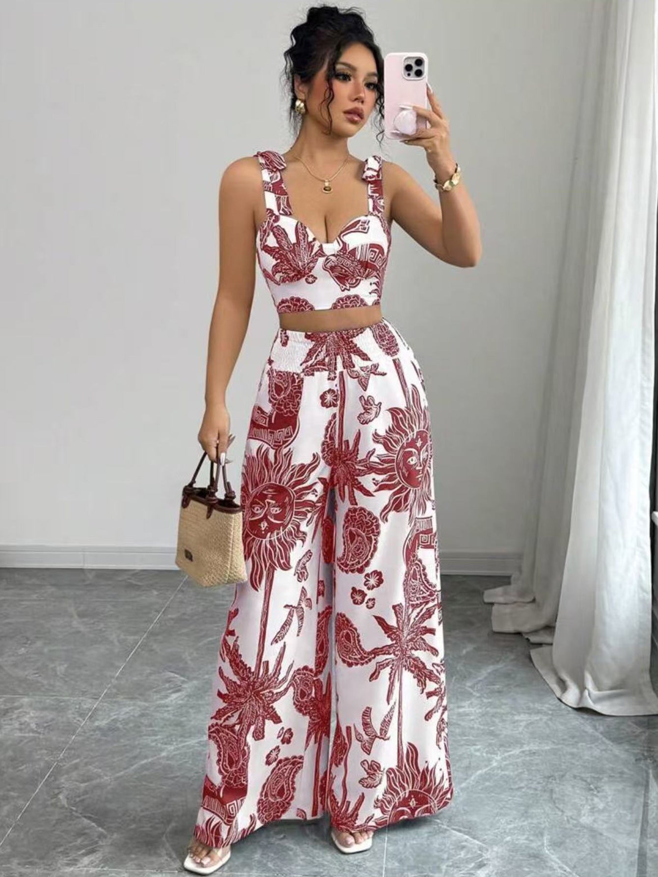 New summer sexy V-neck camisole set