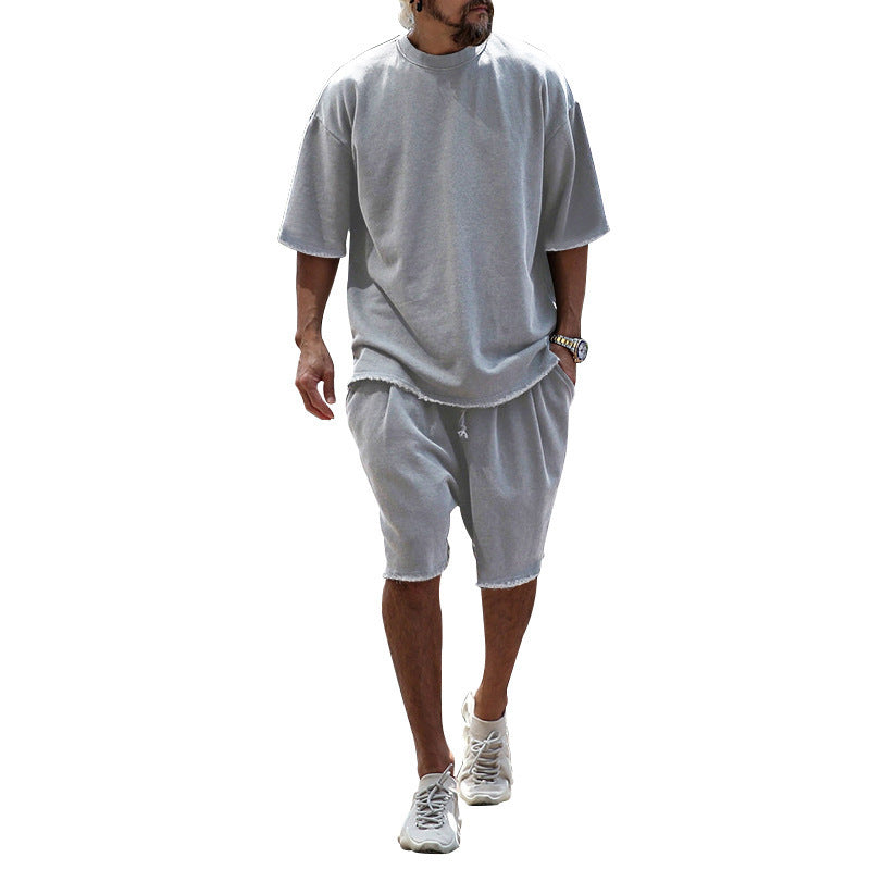 Summer oversized sporty casual loose short-sleeved T-shirt and shorts set