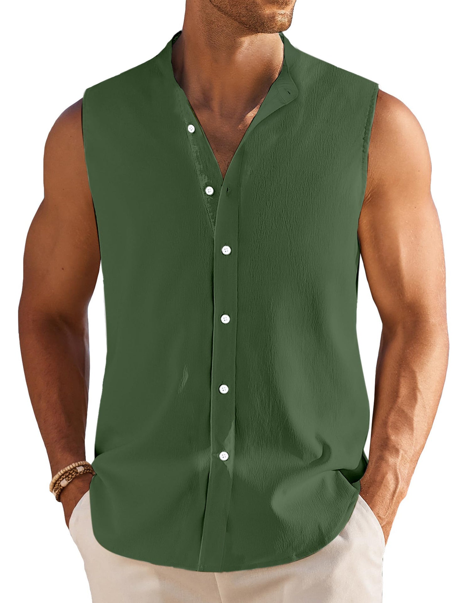 Sleeveless casual summer sports vest