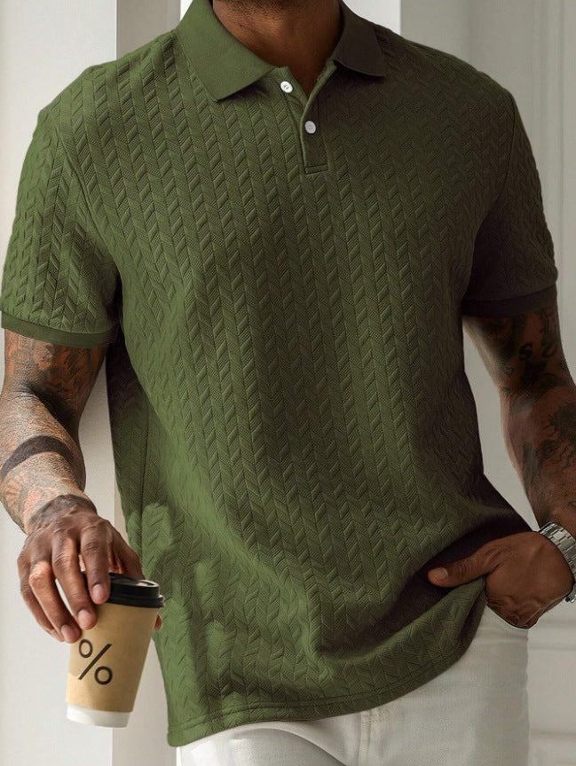 2026 Summer Business Solid Color Short-Sleeve Polo Shirt