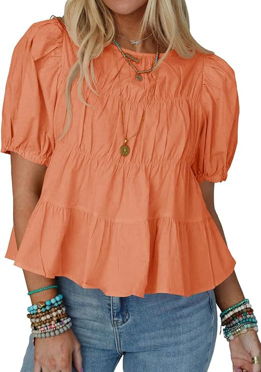 Loose-fitting, casual A-line pleated fashion top