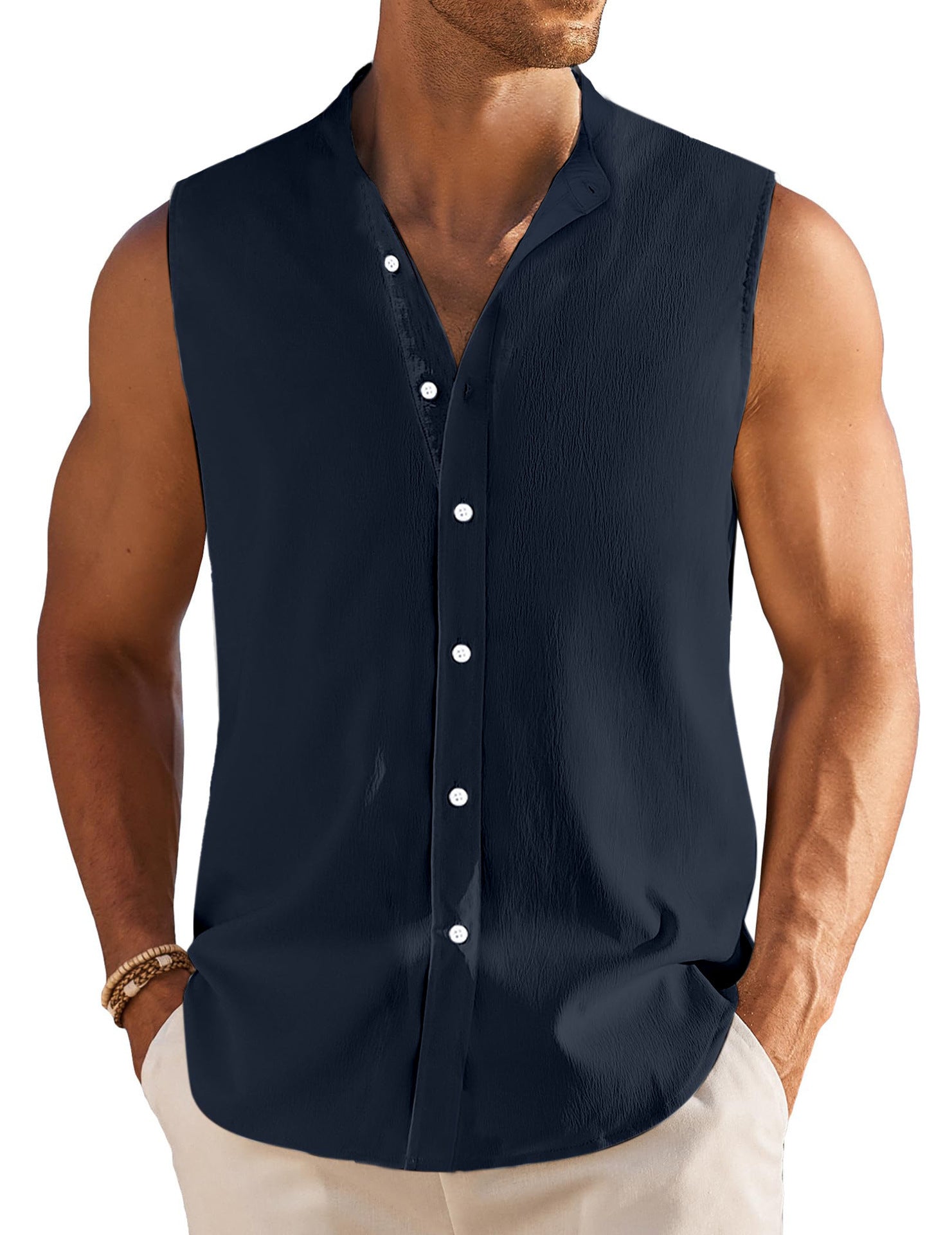 Sleeveless casual summer sports vest
