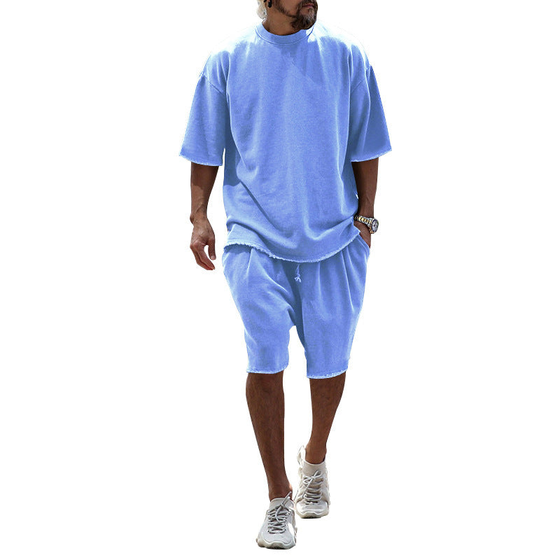 Summer oversized sporty casual loose short-sleeved T-shirt and shorts set