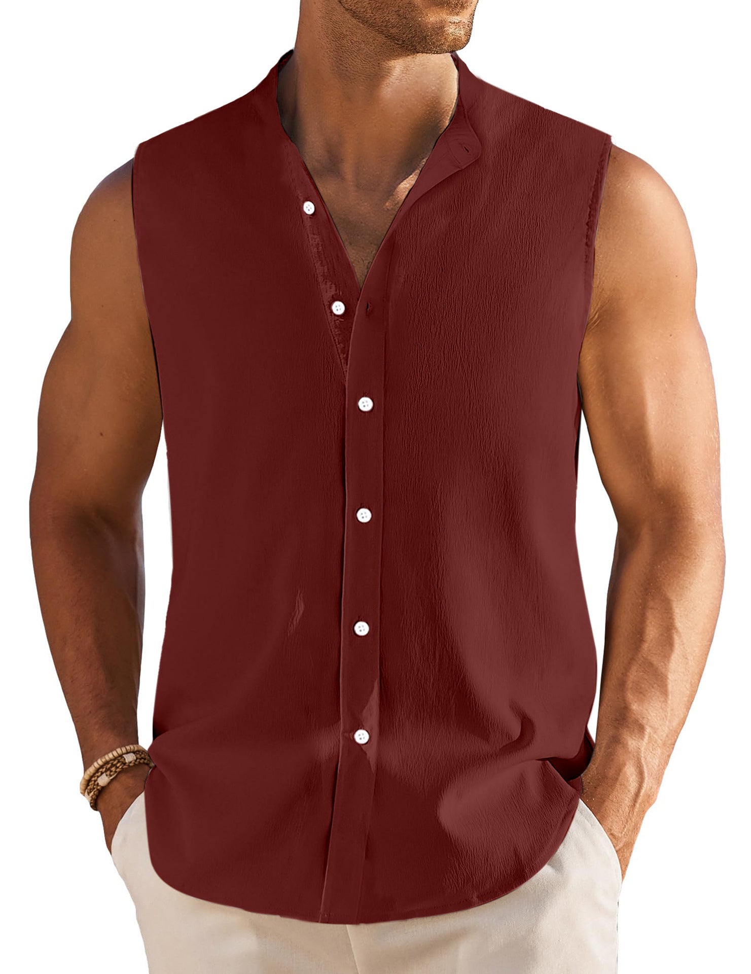 Sleeveless casual summer sports vest