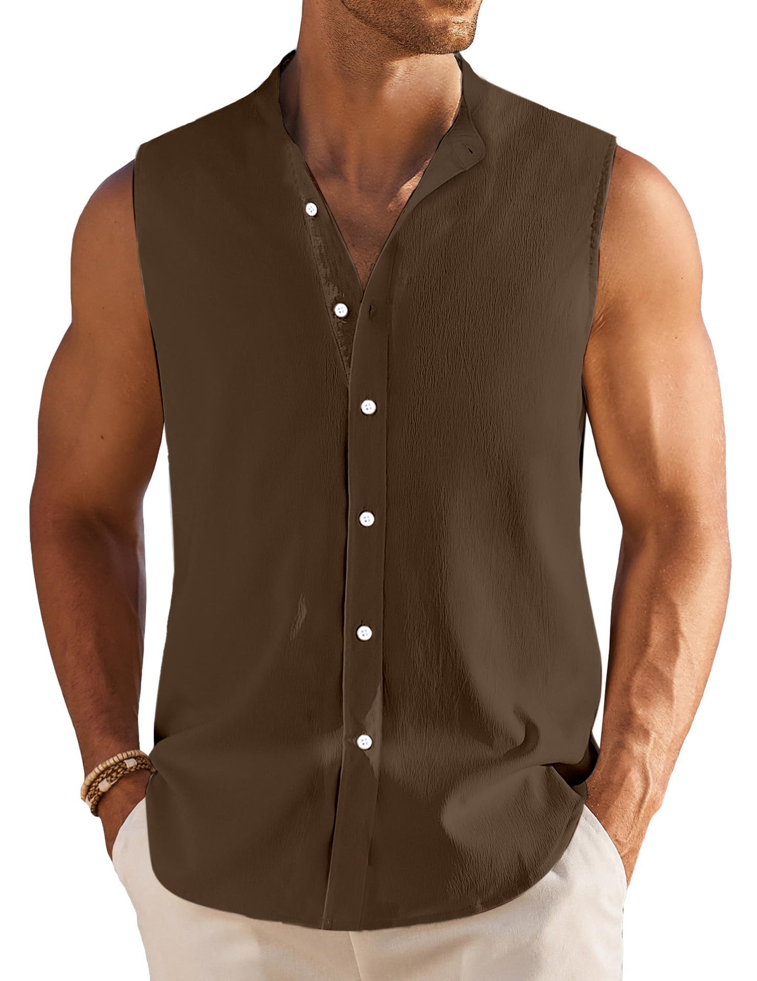 Sleeveless casual summer sports vest