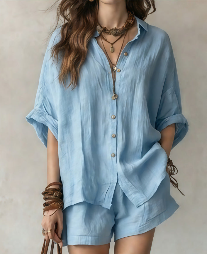 Solid color casual women's stylish and comfortable suit