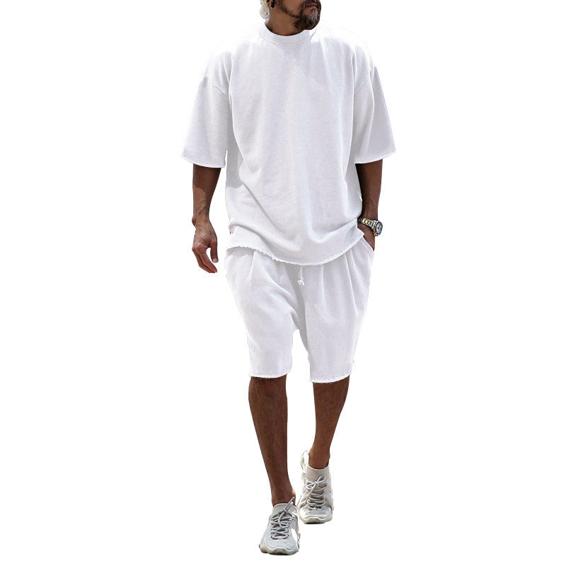 Summer oversized sporty casual loose short-sleeved T-shirt and shorts set