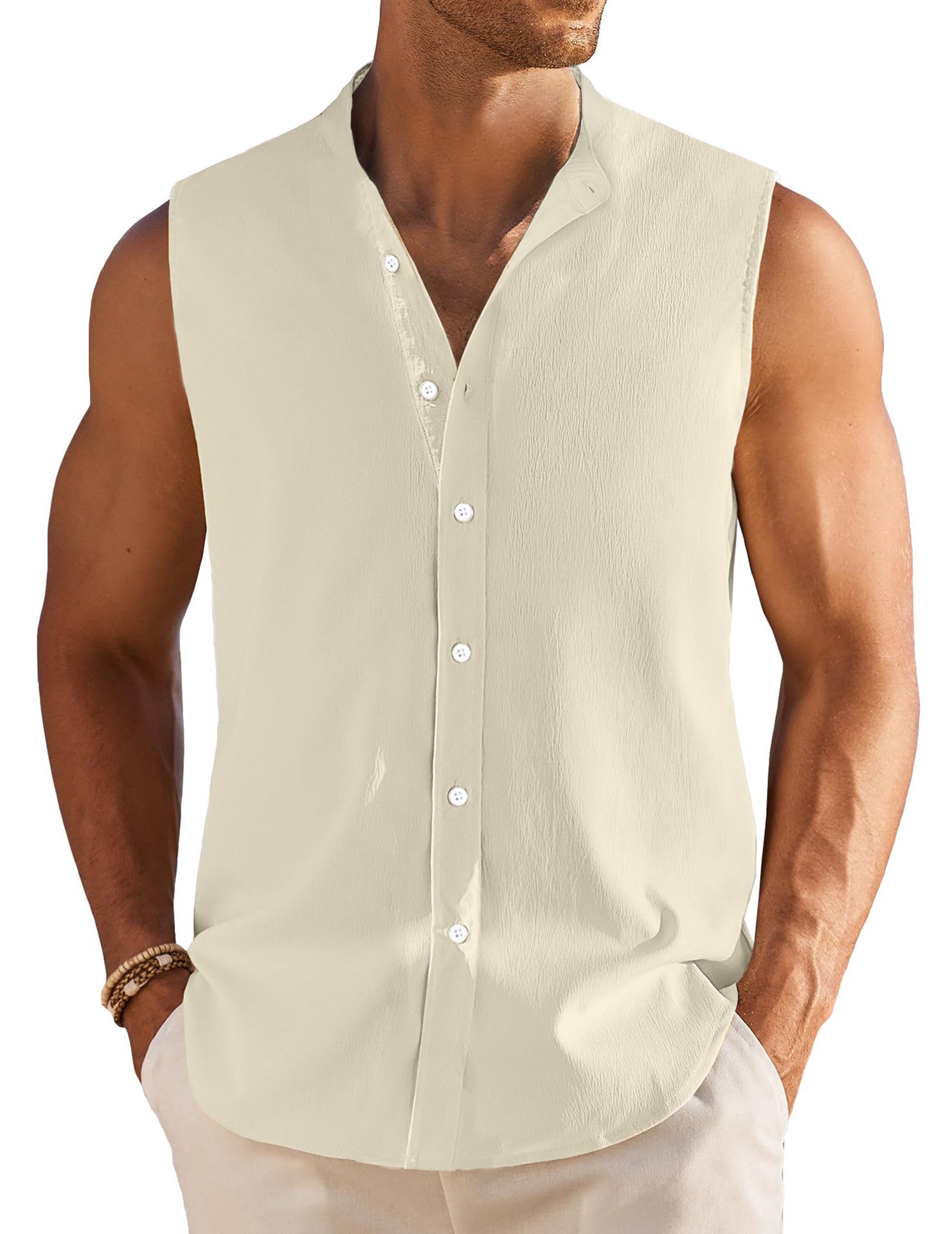 Sleeveless casual summer sports vest