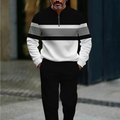 👕 Enjoy 30% off now! 🔥 Men's printed pullover and trousers set 👖